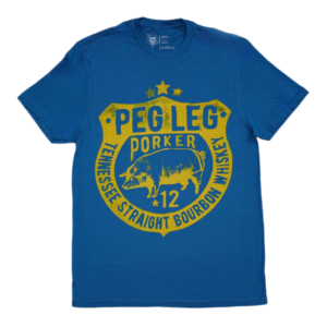 Spirits 12 Year Old Bourbon Whiskey Tee - Blue/Gold