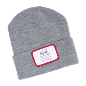 Beanie w/Bourbon Patch - Grey